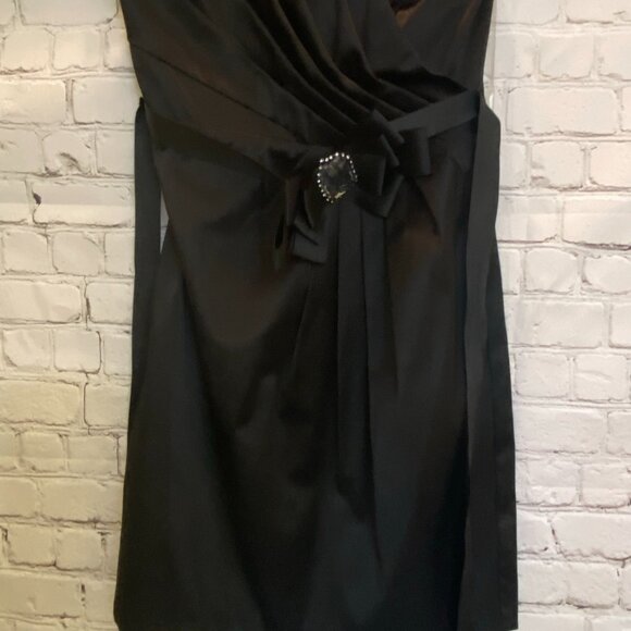 Party Little Black Dress with Jewel - Picture 2 of 5